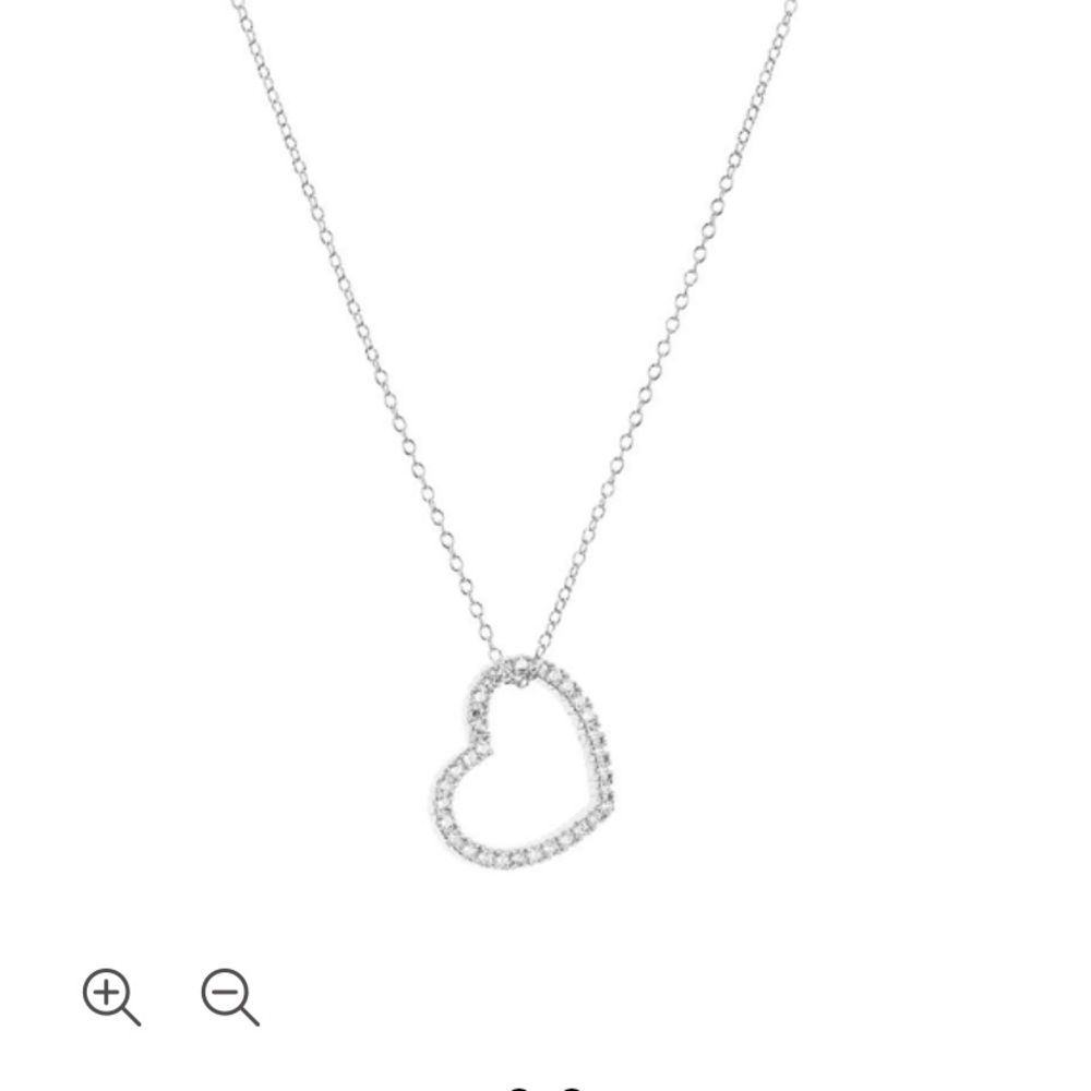 Aqua Sterling Silver Heart Pendant NWT